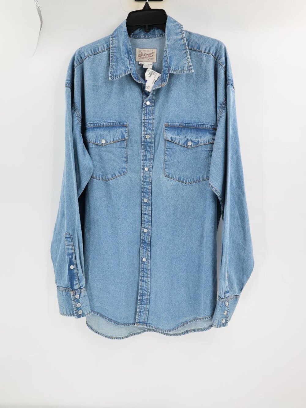 NWOT Rockmount Ranch Wear Shirt Mens XL Denim Pearl Snap Western Long Sleeve